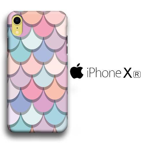 Mermaid Patern Soft Colour iPhone XR 3D Case