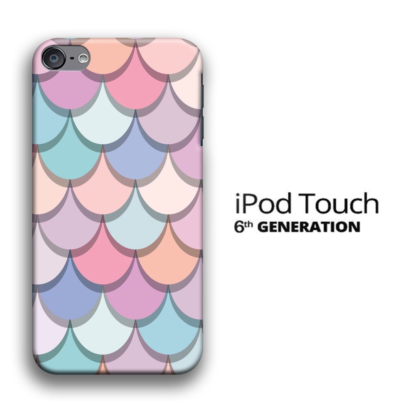 Mermaid Patern Soft Colour iPod Touch 6 3D Case