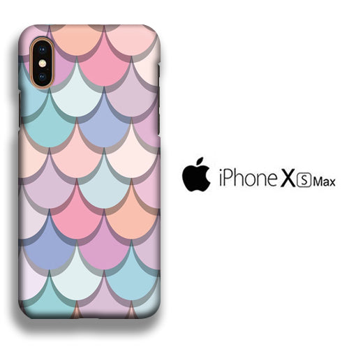 Mermaid Patern Soft Colour iPhone Xs Max 3D Case