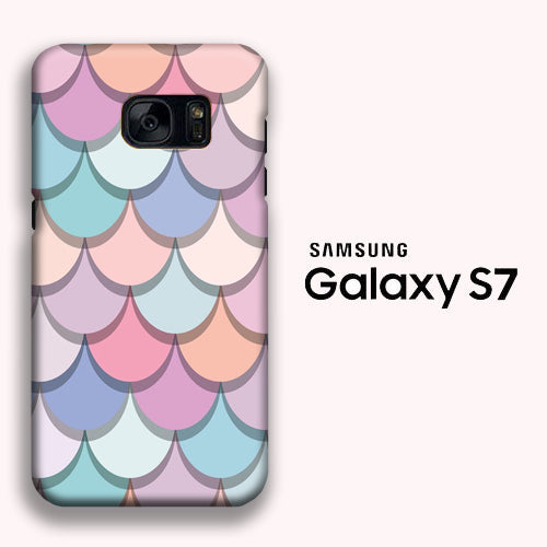 Mermaid Patern Soft Colour Samsung Galaxy S7 3D Case
