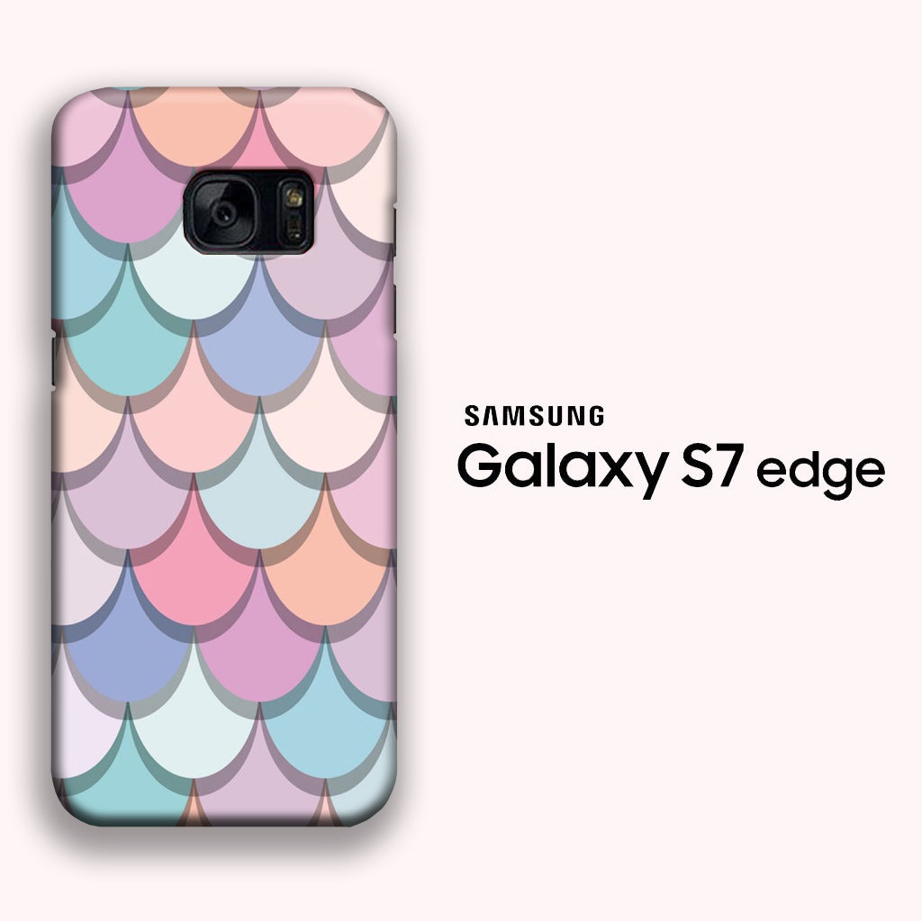 Mermaid Patern Soft Colour Samsung Galaxy S7 Edge 3D Case