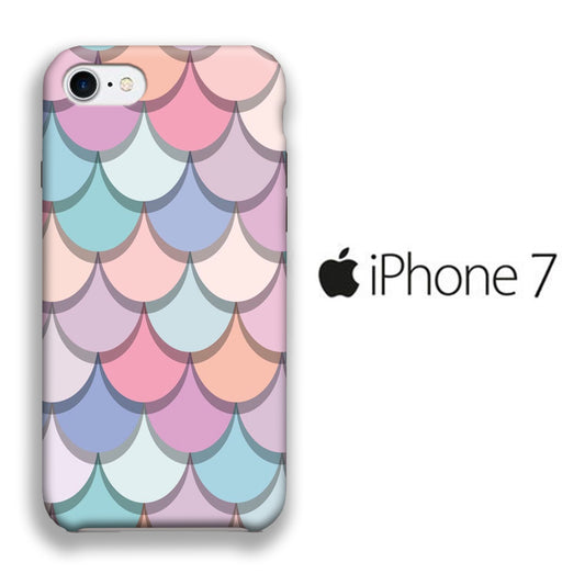Mermaid Patern Soft Colour iPhone 7 3D Case