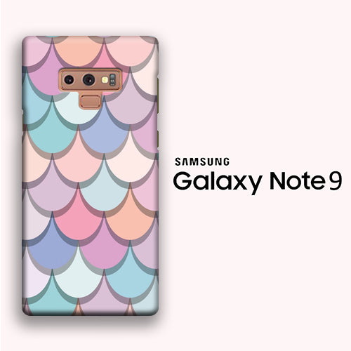 Mermaid Patern Soft Colour Samsung Galaxy Note 9 3D Case