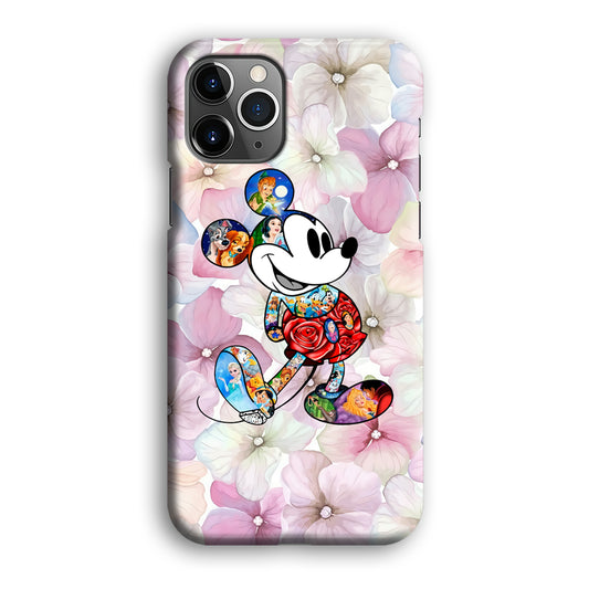 Mickey Colored on Flower iPhone 12 Pro 3D Case