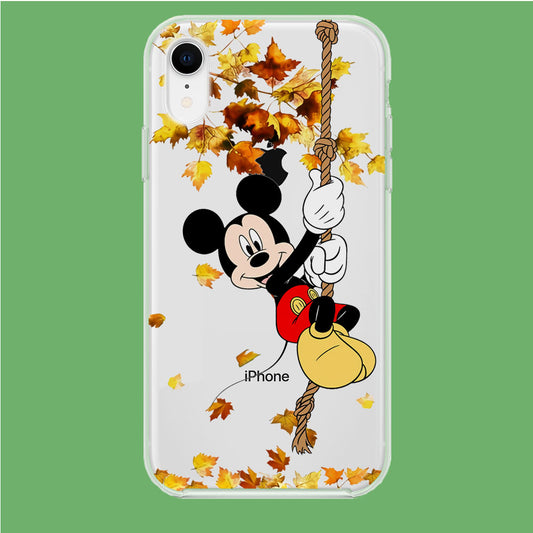 Mickey Mouse Autumn Playground iPhone XR Clear Case
