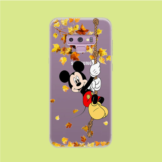 Mickey Mouse Autumn Playground Samsung Galaxy Note 9 Clear Case