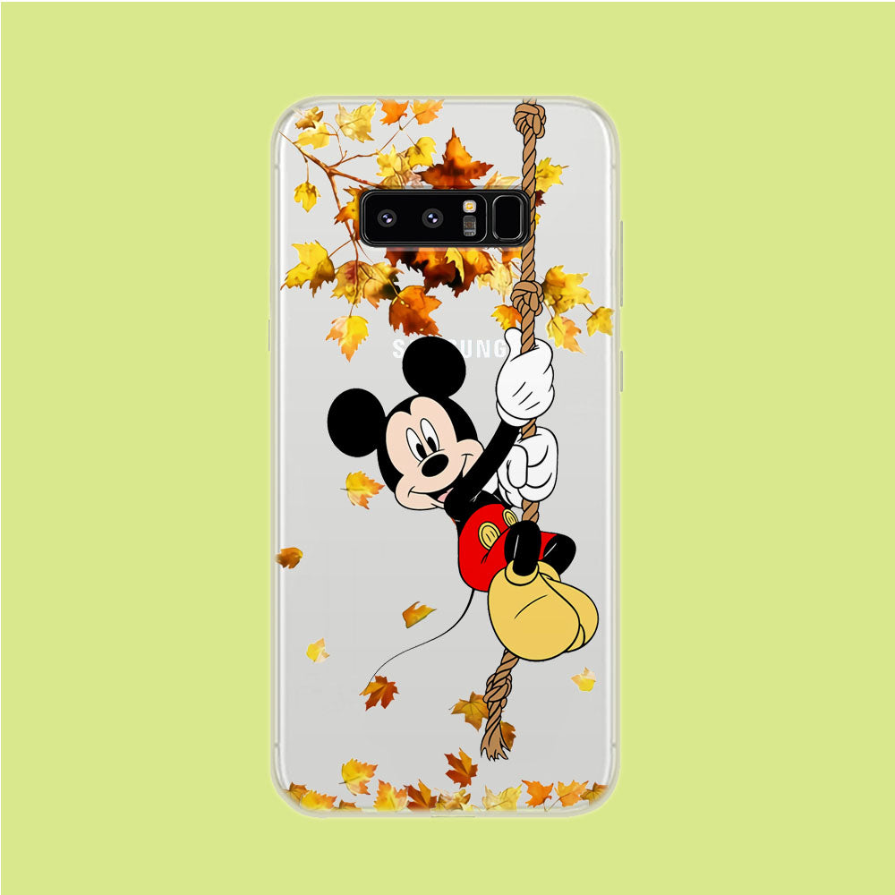 Mickey Mouse Autumn Playground Samsung Galaxy Note 8 Clear Case