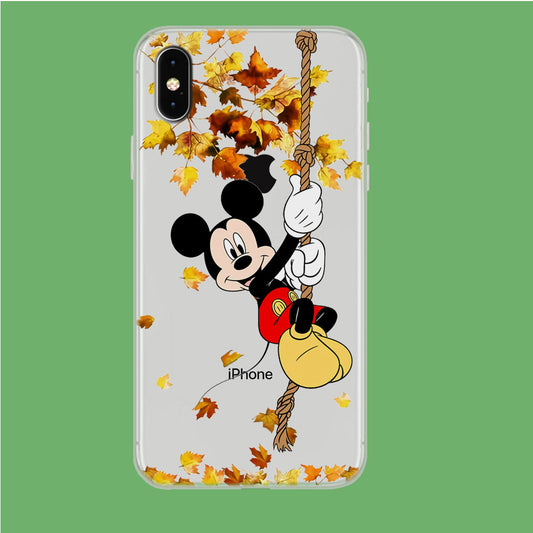 Mickey Mouse Autumn Playground iPhone Xs Max Clear Case