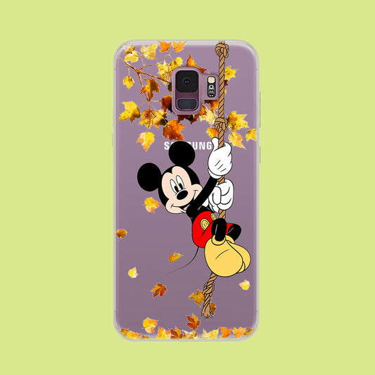Mickey Mouse Autumn Playground Samsung Galaxy S9 Clear Case