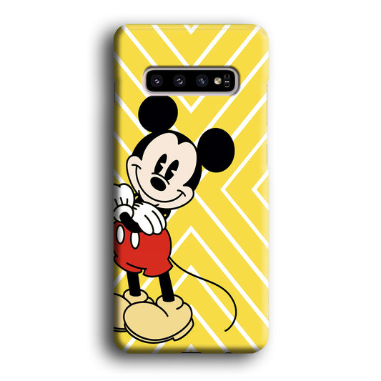 Mickey Mouse Gentlemen Posture Samsung Galaxy S10 3D Case