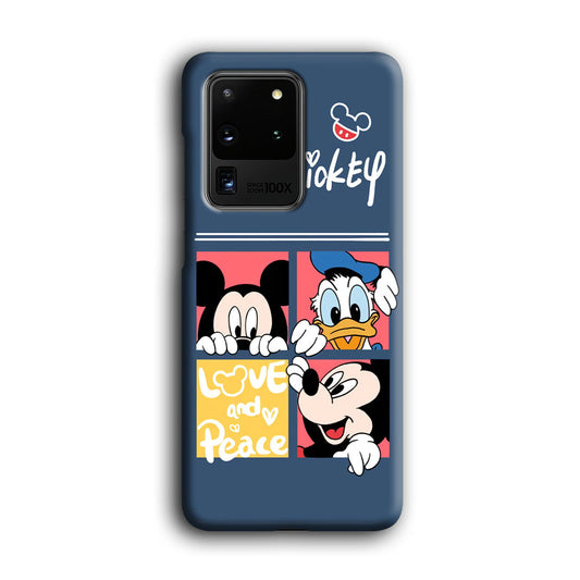 Mickey and Donald Love and Peace Samsung Galaxy S20 Ultra 3D Case