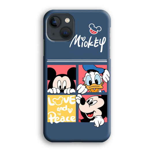 Mickey and Donald Love and Peace iPhone 13 3D Case