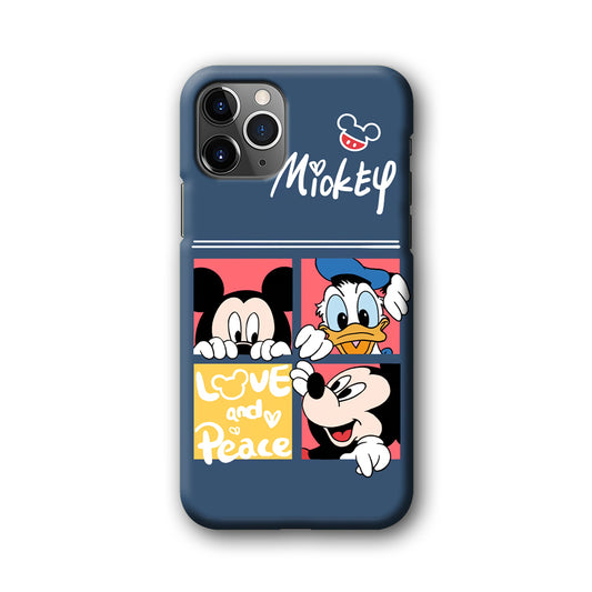 Mickey and Donald Love and Peace iPhone 11 Pro Max 3D Case