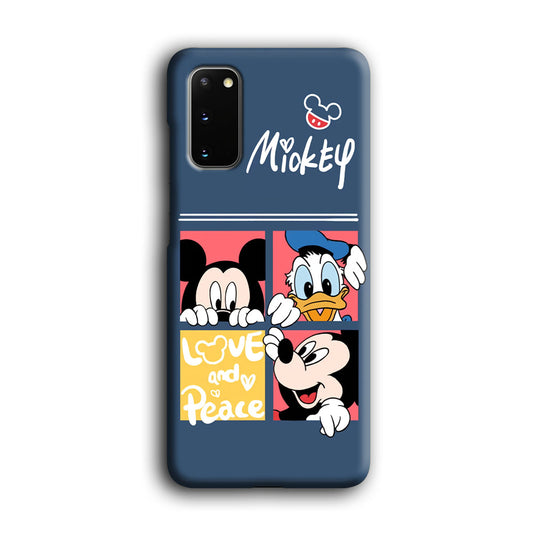 Mickey and Donald Love and Peace Samsung Galaxy S20 3D Case