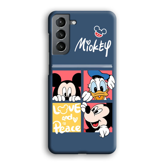 Mickey and Donald Love and Peace Samsung Galaxy S21 3D Case