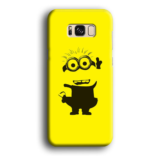 Minions Silhouette in Yellow Samsung Galaxy S8 3D Case