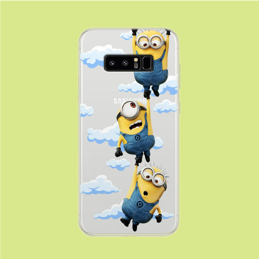 Minions Sky Combat Samsung Galaxy Note 8 Clear Case