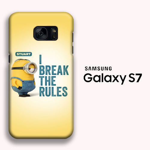 Minions Stuart Quote Samsung Galaxy S7 3D Case