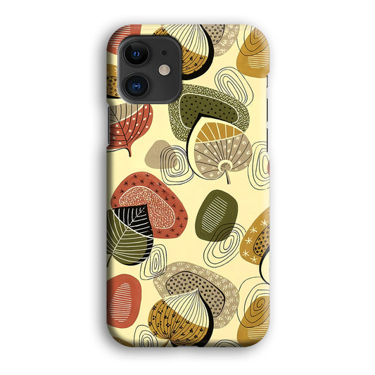 Modern Nature Scratches Wind on Foliage iPhone 12 3D Case