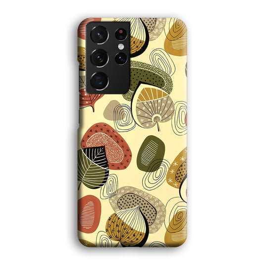 Modern Nature Scratches Wind on Foliage Samsung Galaxy S21 Ultra 3D Case