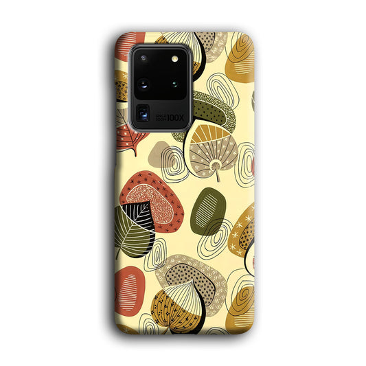Modern Nature Scratches Wind on Foliage Samsung Galaxy S20 Ultra 3D Case