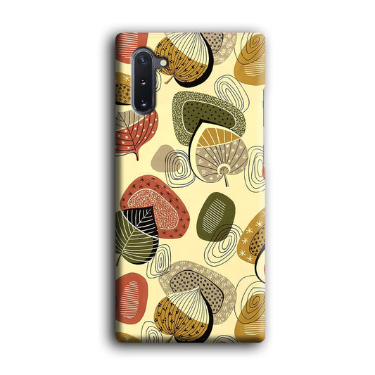 Modern Nature Scratches Wind on Foliage Samsung Galaxy Note 10 3D Case