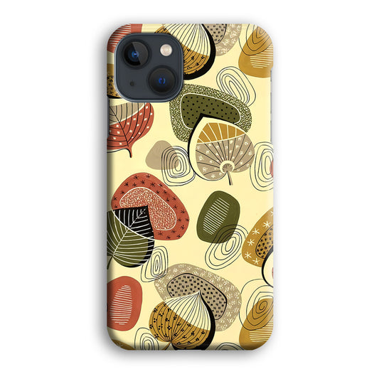 Modern Nature Scratches Wind on Foliage iPhone 13 3D Case