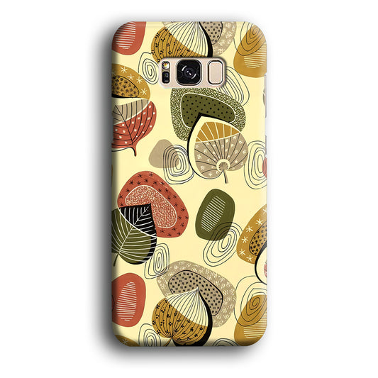 Modern Nature Scratches Wind on Foliage Samsung Galaxy S8 3D Case