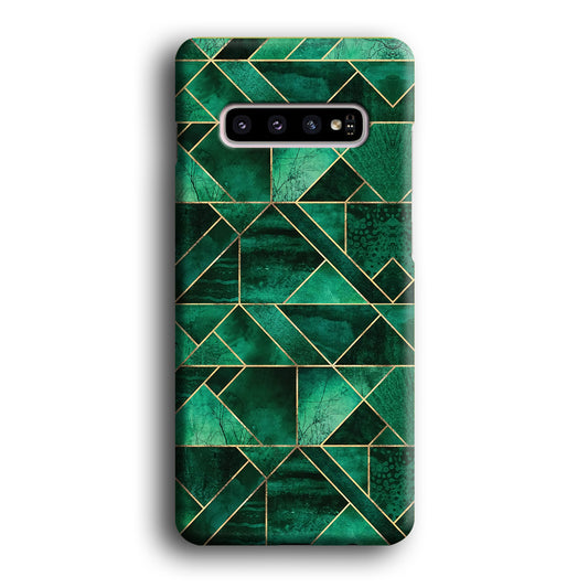 Mosaic Golden List on Jade Samsung Galaxy S10 3D Case