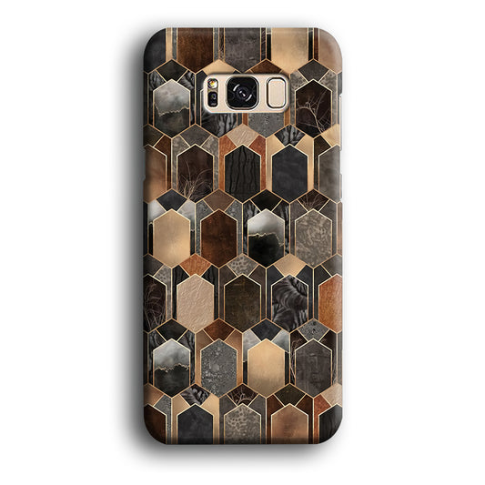 Mosaic Wood in Hexagon Samsung Galaxy S8 3D Case