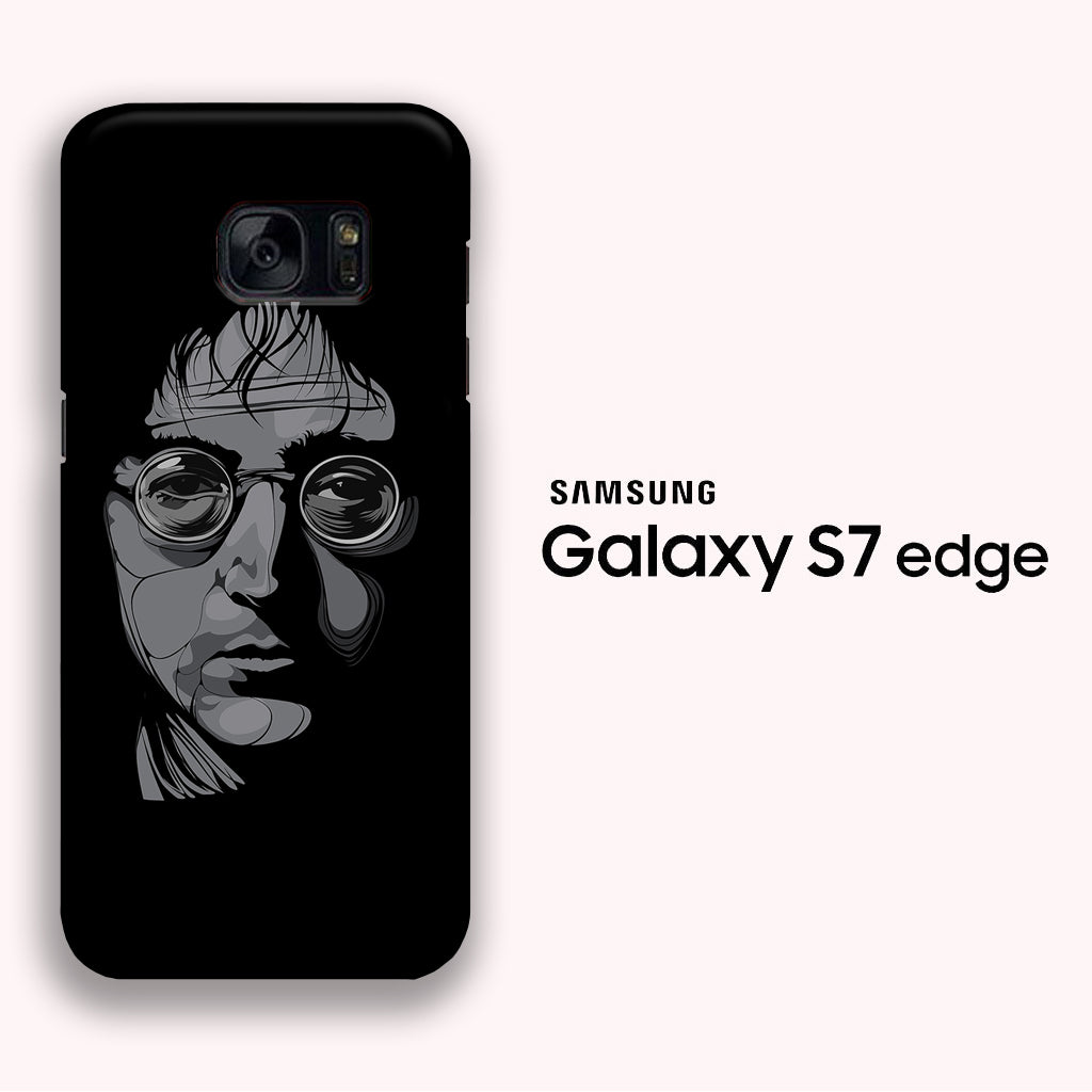 Music John Lennon Black White Samsung Galaxy S7 Edge 3D Case