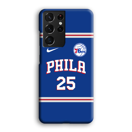 NBA Philadelphia 76ers Jersey Samsung Galaxy S21 Ultra 3D Case