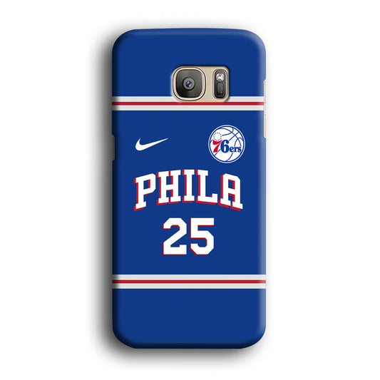 NBA Philadelphia 76ers Jersey Samsung Galaxy S7 3D Case
