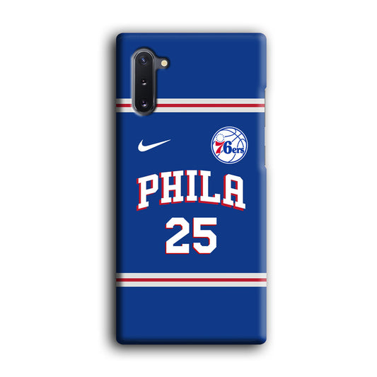 NBA Philadelphia 76ers Jersey Samsung Galaxy Note 10 3D Case