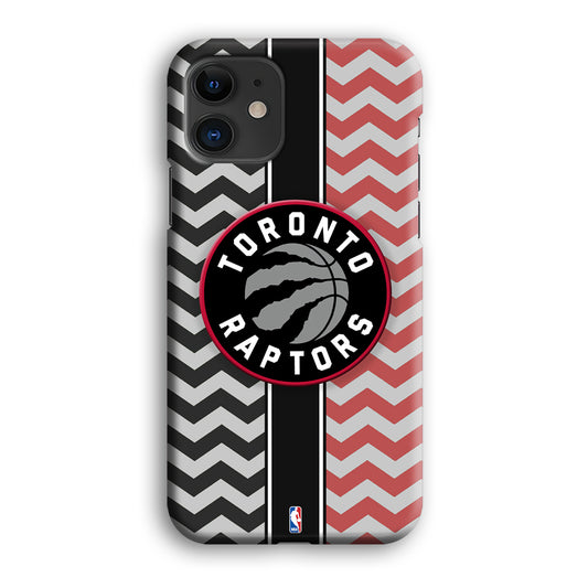 NBA Toronto Rapstors Chevron Strip iPhone 12 3D Case