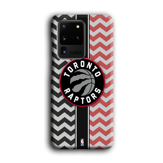 NBA Toronto Rapstors Chevron Strip Samsung Galaxy S20 Ultra 3D Case
