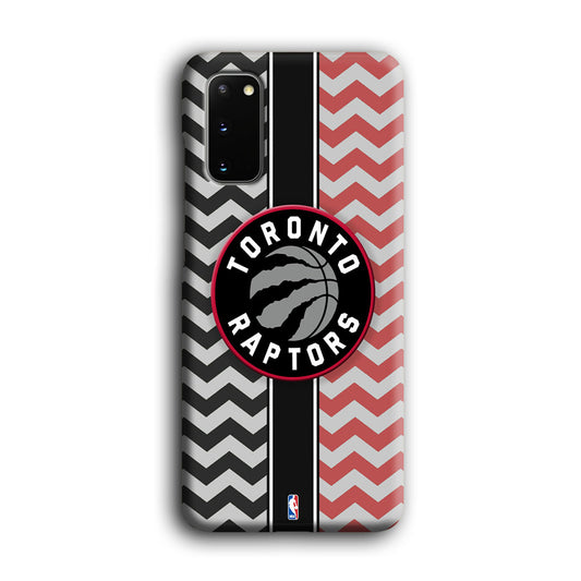 NBA Toronto Rapstors Chevron Strip Samsung Galaxy S20 3D Case
