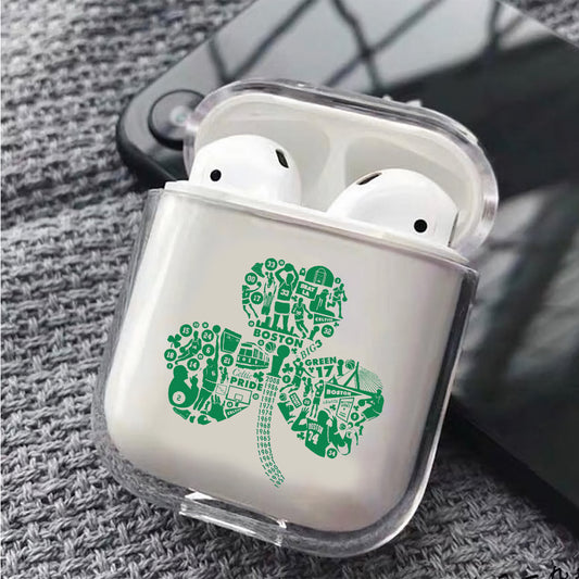NBA Boston Celtic Leaf of Life Protective Clear Case Cover For Apple Airpods