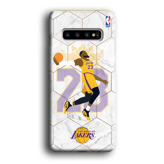 NBA LA Lakers Jump James Samsung Galaxy S10 3D Case