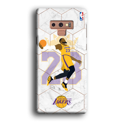 NBA LA Lakers Jump James Samsung Galaxy Note 9 3D Case