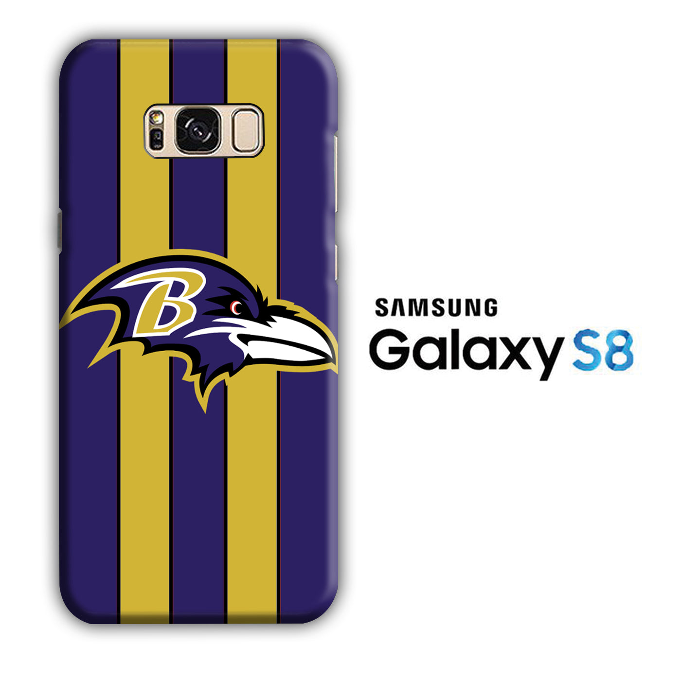 NFL Baltimore Ravens 001 Samsung Galaxy S8 3D Case - cleverny