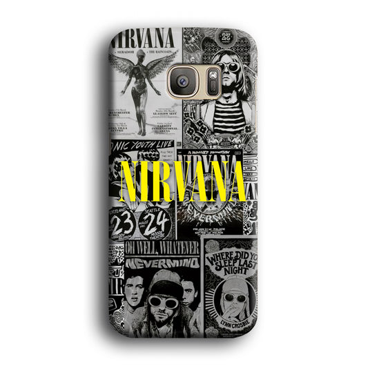 Nirvana Album Collage Samsung Galaxy S7 Edge 3D Case