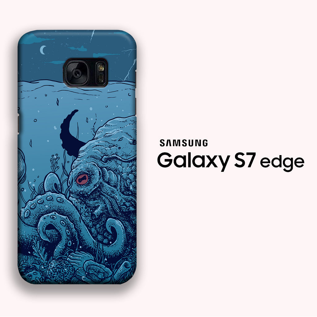 Octopus Night Watch Samsung Galaxy S7 Edge 3D Case