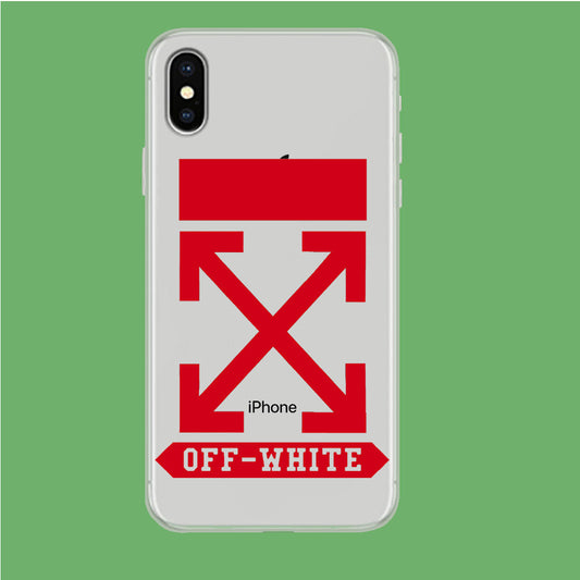 Off White Red Theme iPhone X Clear Case