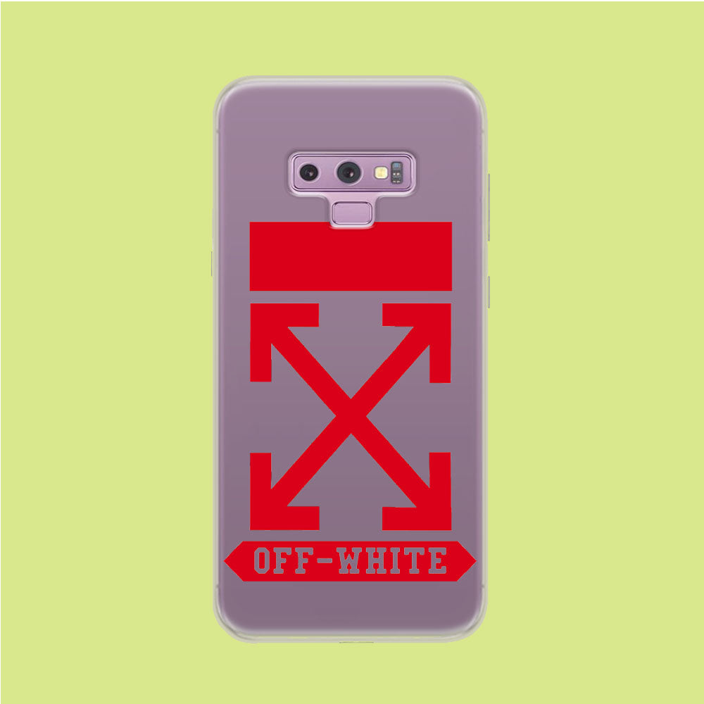 Off White Red Theme Samsung Galaxy Note 9 Clear Case