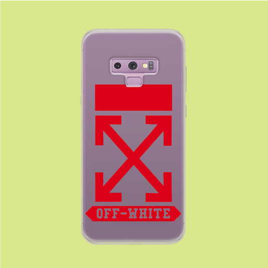 Off White Red Theme Samsung Galaxy Note 9 Clear Case