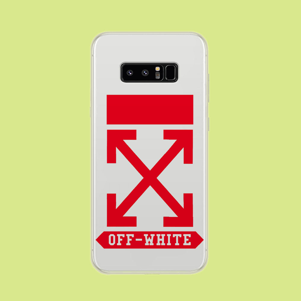 Off White Red Theme Samsung Galaxy Note 8 Clear Case
