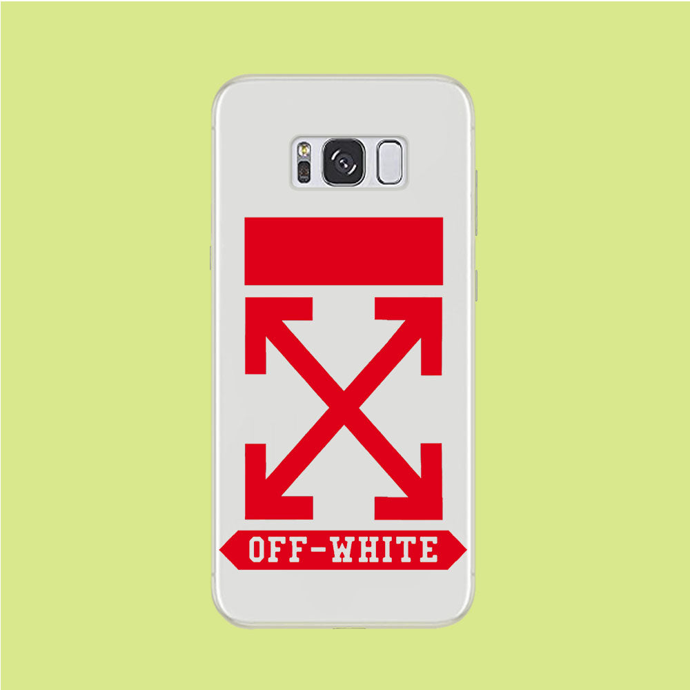 Off White Red Theme Samsung Galaxy S8 Clear Case