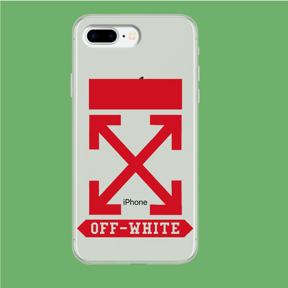 Off White Red Theme iPhone 7 Plus Clear Case