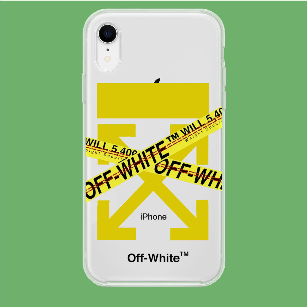 Off White Secure Line iPhone XR Clear Case
